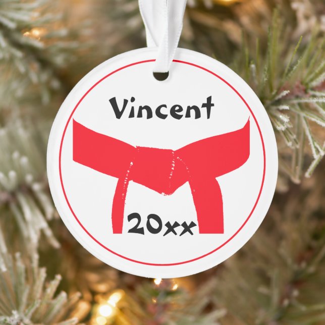 Martial Arts Red Belt Dé (Arbre)