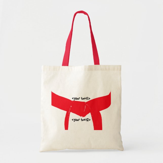 Martial Arts Red Belt Tote Bag (Front)