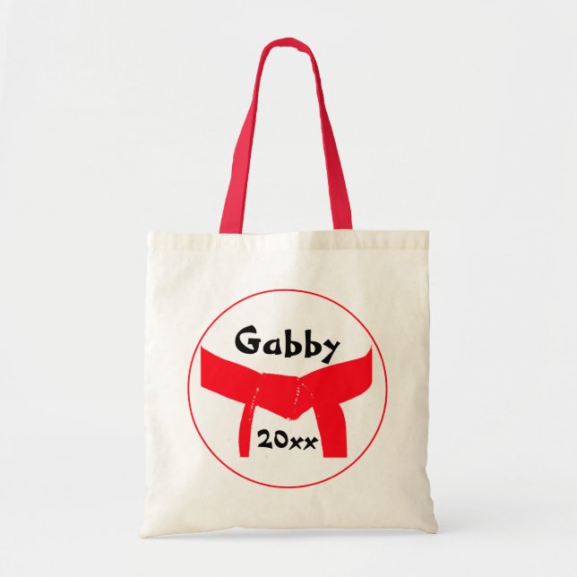 Martial Arts Red Belt Tote Bag (Front)