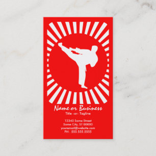 martial arts : red rays business card