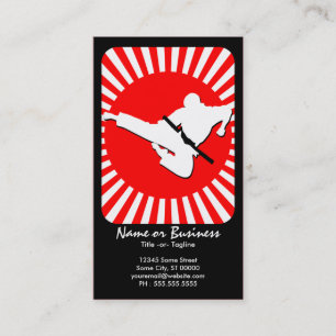 martial arts : red rays business card