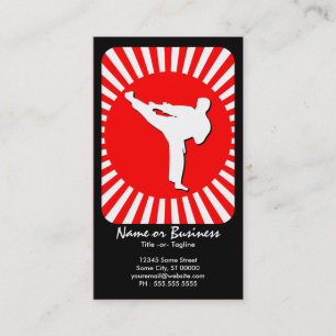 martial arts : red rays business card