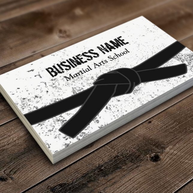 Martial Arts School Black Belt Master Business Card (Creator Uploaded)