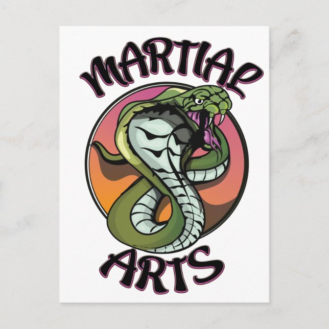 Martial Arts Snake Postcard (Front)
