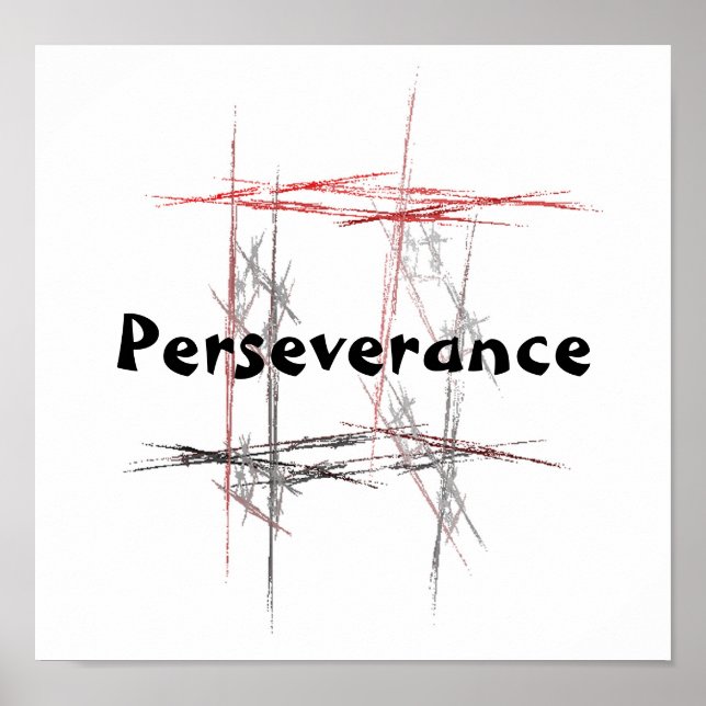 Martial Arts Taekwondo Tenets Perseverance Poster (Front)