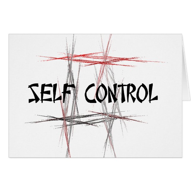 Martial Arts Tenets Self Control (Front Horizontal)