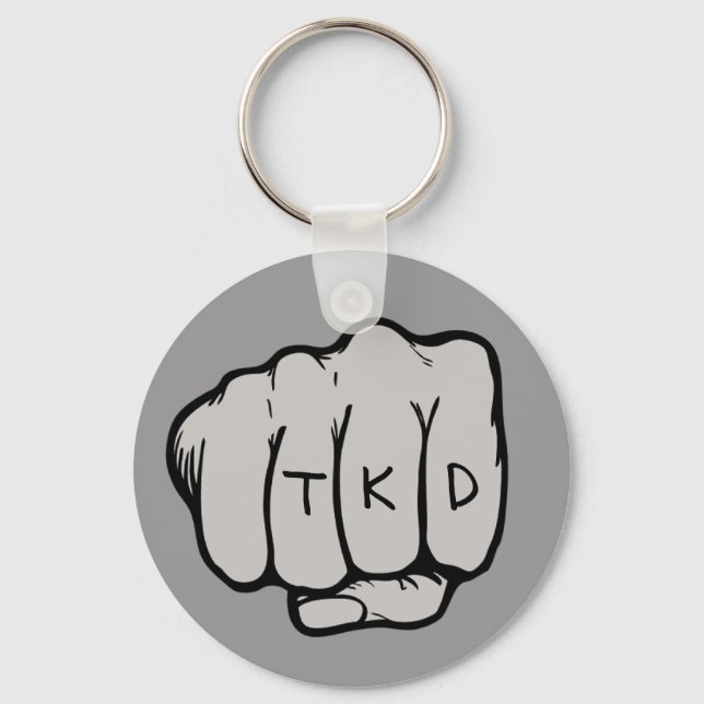 Martial Arts TKD Fist Keychain (Front)