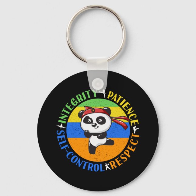Martial Arts Values - Boys Karate Mindset Keychain (Front)