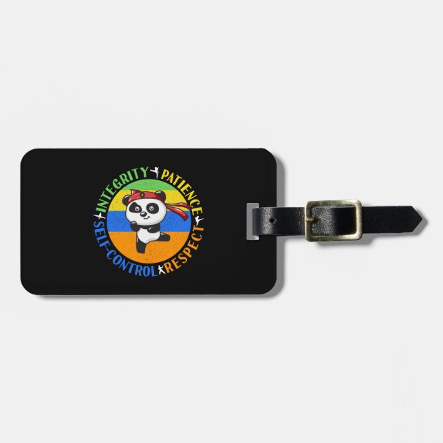 Martial Arts Values - Boys Karate Mindset Luggage Tag (Front Horizontal)