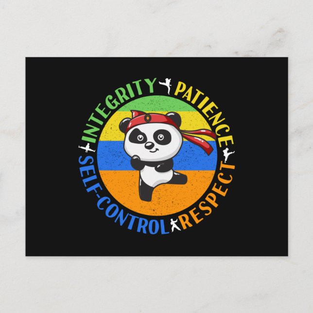 Martial Arts Values - Boys Karate Mindset Postcard (Front)