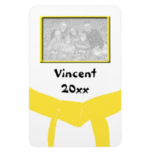 Martial Arts Yellow Belt Photo Magnet