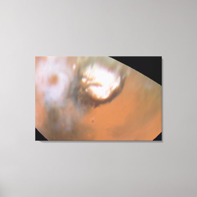 Martian Cyclone, Seen From the North Polar Region Canvas Print (Front)