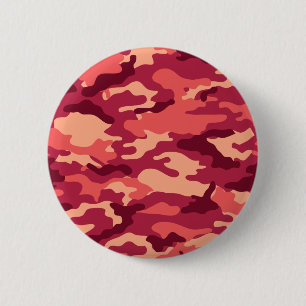 MARTIAN DESERT CAMO / CAMOUFLAGE DAZZLE PATTERN 2 INCH ROUND BUTTON