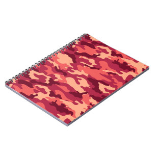 MARTIAN DESERT CAMO / CAMOUFLAGE DAZZLE PATTERN NOTEBOOK
