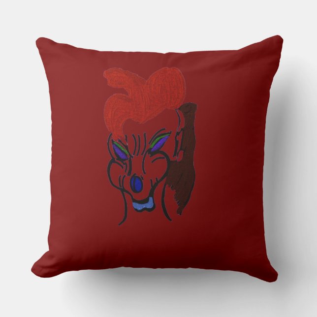 Martian Hound Throw Pillow (Front)