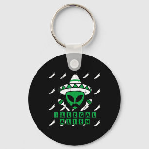 Martian Illegal Alien Mexican Area-51 Fun Hallowee Keychain