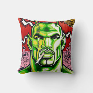 Martian Machismo Throw Pillow
