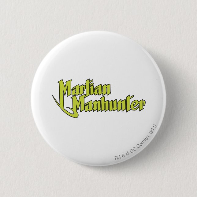 Martian Manhunter Logo 2 Inch Round Button (Front)