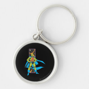 Martian Manhunter & Space Backdrop Keychain
