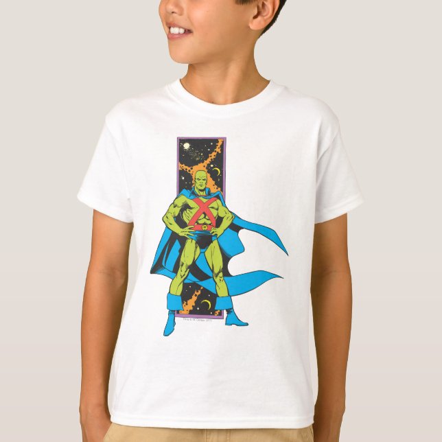 Martian Manhunter & Space Backdrop T-Shirt (Front)