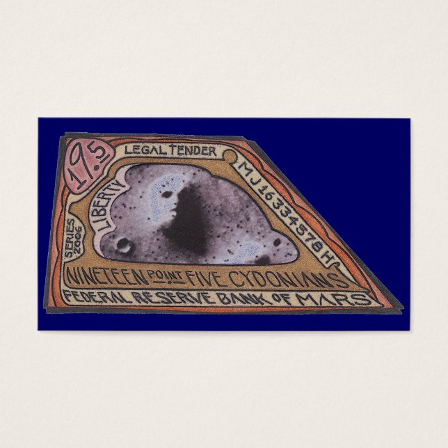 Martian $ Nineteen Point Five CYDONIANS Note (Front)