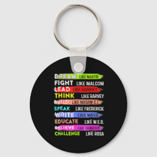 Martin Black History Month Black Afro African Keychain