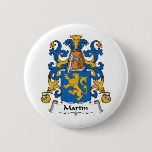 Martin Family Crest 2 Inch Round Button