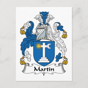 Martin Family Crest Postcard