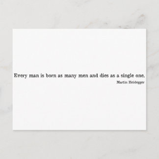Martin Heidegger shirt 1 Postcard