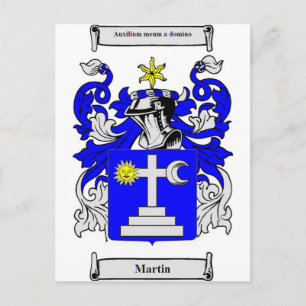 Martin (Ireland) Coat of Arms Postcard