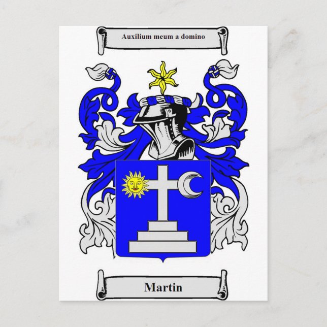 Martin (Ireland) Coat of Arms Postcard (Front)