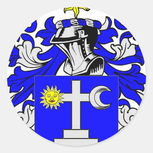 Martin (Irish) Coat of Arms Classic Round Sticker (Front)