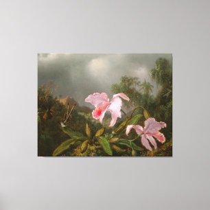 MARTIN J. HEADE Jungle Orchids & Hummingbirds 1872 Canvas Print