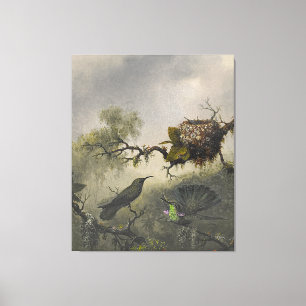 MARTIN J. HEADE  White-vented Violet-ear (1863-64) Canvas Print