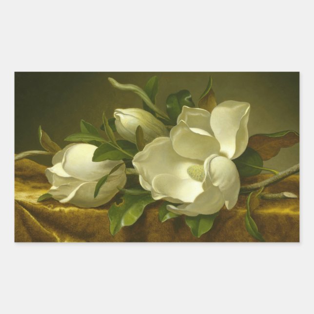 Martin Johnson Heade - Magnolias on Gold Velvet Sticker (Front)