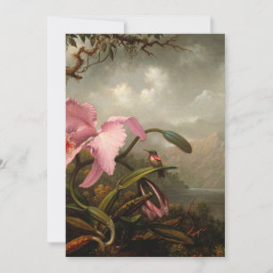 Martin Johnson Heade - Orchid And Hummingbird Holiday Card