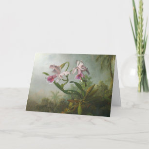 Martin Johnson Heade — Orchids and Hummingbirds Card