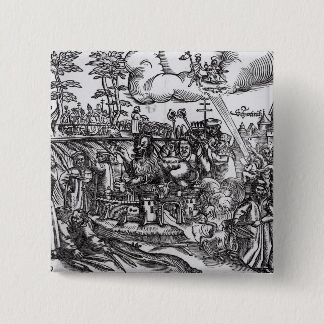 Martin Luther 2 Inch Square Button (Front)