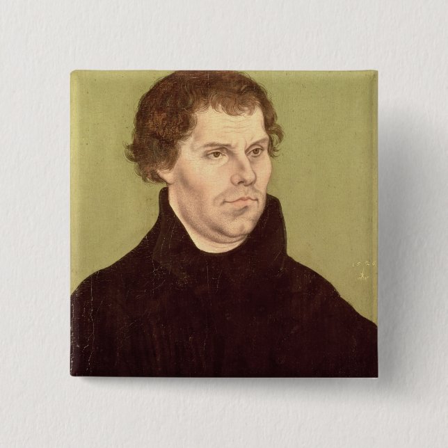 Martin Luther 2 Inch Square Button (Front)