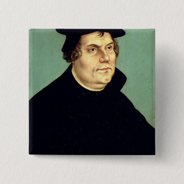 Martin Luther 2 Inch Square Button (Front)