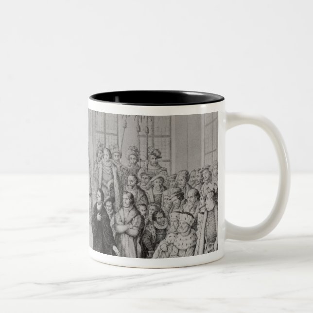 Martin Luther in front of Charles V Two-Tone Coffee Mug (Right)