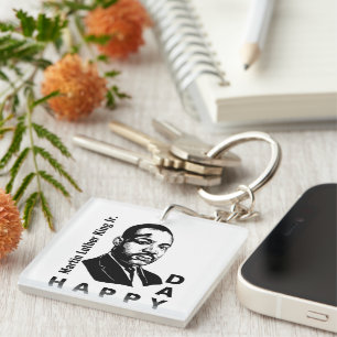 Martin Luther King Jr Day Commemorative Keychain