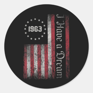 Martin Luther King Jr. Day I Have A Dream Mlk Day  Classic Round Sticker