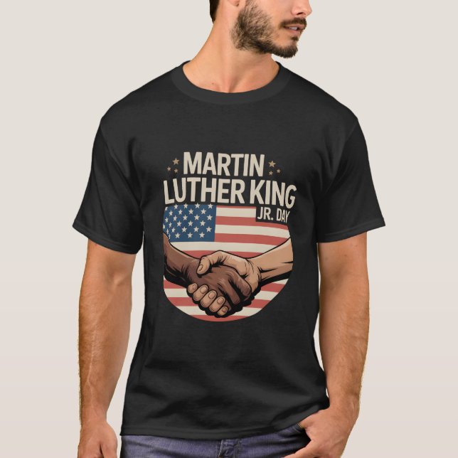 Martin Luther King Jr Day Unity Handshake T-Shirt (Devant)