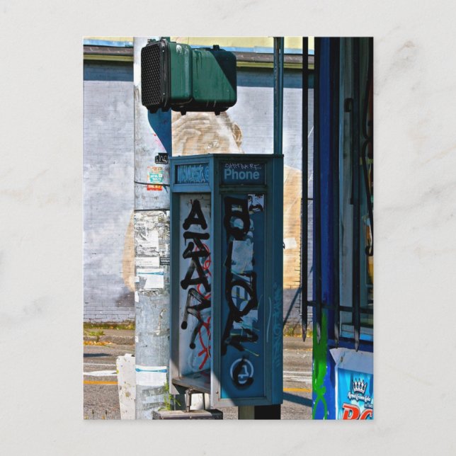 Martin Luther King Jr. pay phone Postcard (Front)