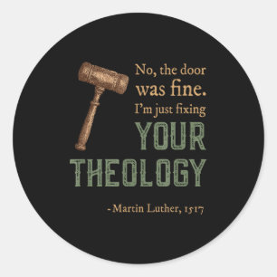 Martin Luther Reformed Christian Reformation Day Classic Round Sticker