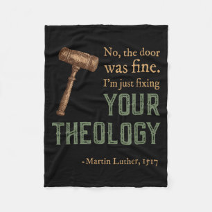 Martin Luther Reformed Christian Reformation Day Fleece Blanket
