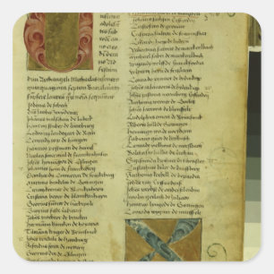 Martin Luther's enrolment sheet Square Sticker