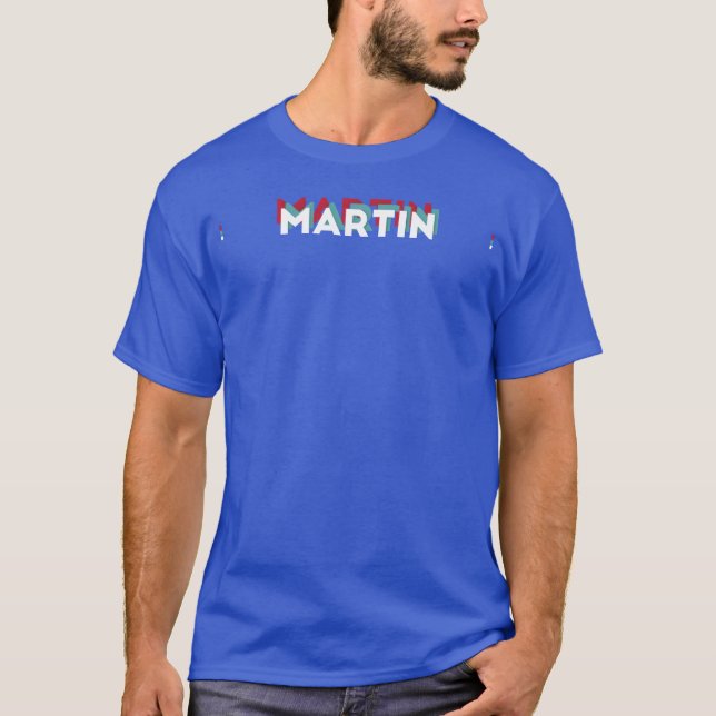 Martin Name Funny Name Martin 80s theme T-Shirt (Front)