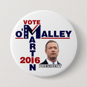 Martin O'Malley for President 2016 3 Inch Round Button